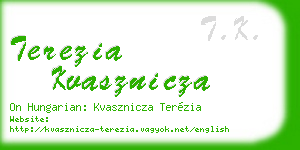 terezia kvasznicza business card